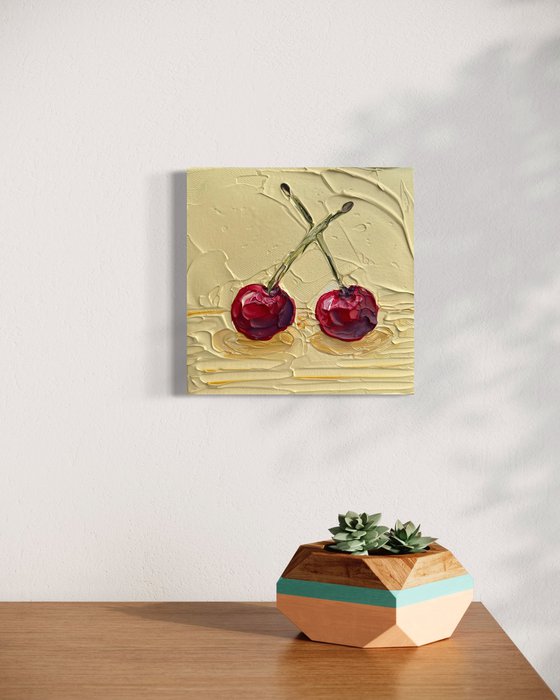 Sun-kissed cherries