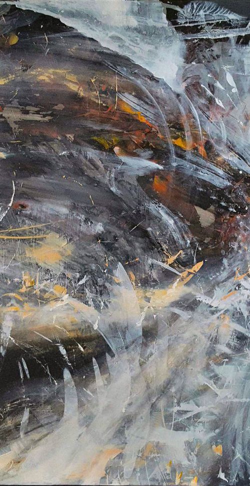 Gourgeous diaphane fantastic bird energy flying dreamlike mindscape dreamscape very large masterpiece by master Kloska by Kloska Ovidiu
