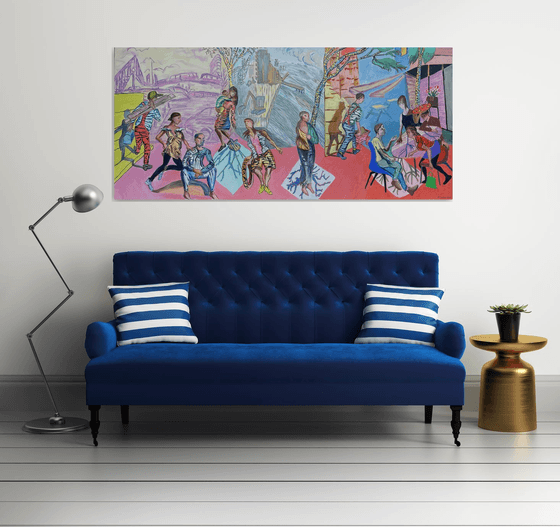 Workers at Westferry Circus