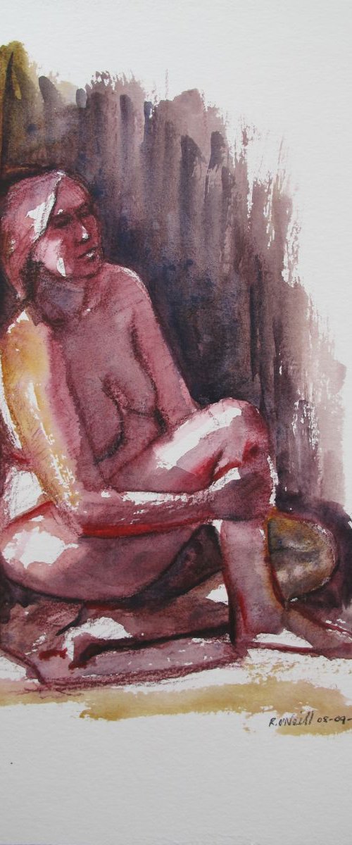 Seated female nude by Rory O’Neill