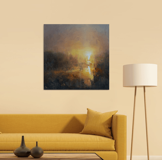 " Hazy Sunrise " SPECIAL PRICE / W 80 x H 80 cm