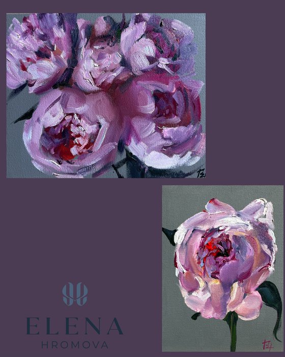 Peonie diptych