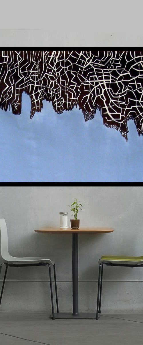 This is the planet of sound #5 Part1 (165 x 83 x 0.1 cm) by Riccardo Ticco Capparella