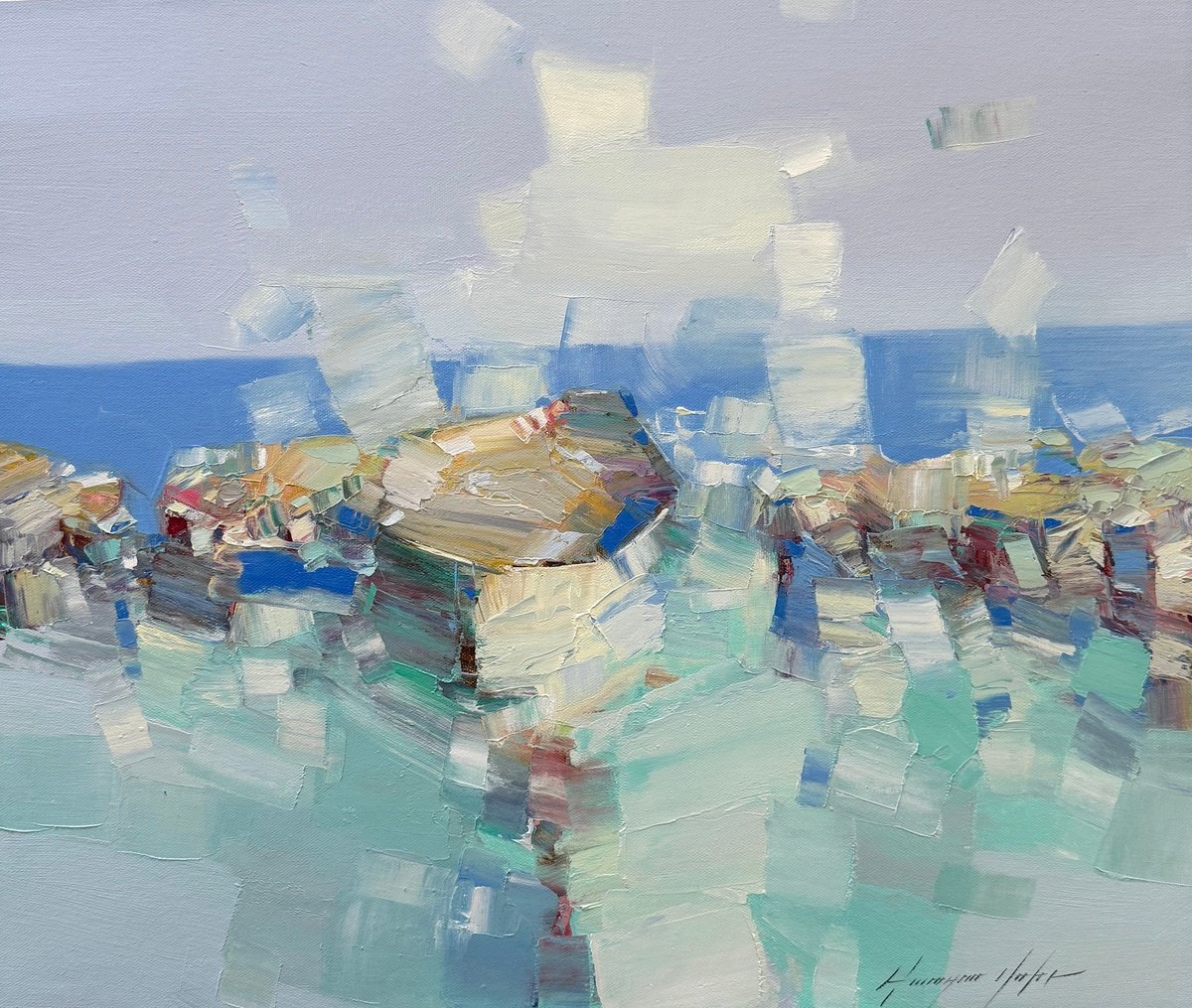 Boat By Vahe Yeremyan, 21 X 18, Artwork For Sale On Artfinder