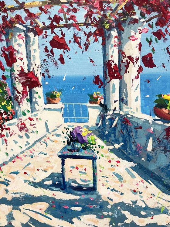 Ravello Oil Painting - Amalfi Coast