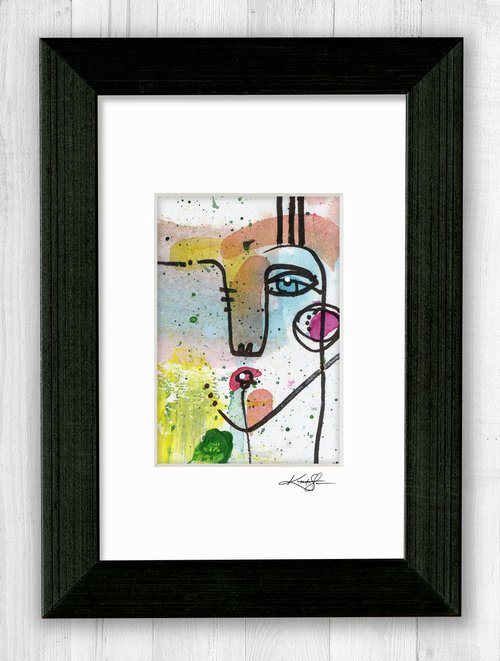 Little Funky Face 15 - Abstract Painting by Kathy Morton Stanion by Kathy Morton Stanion