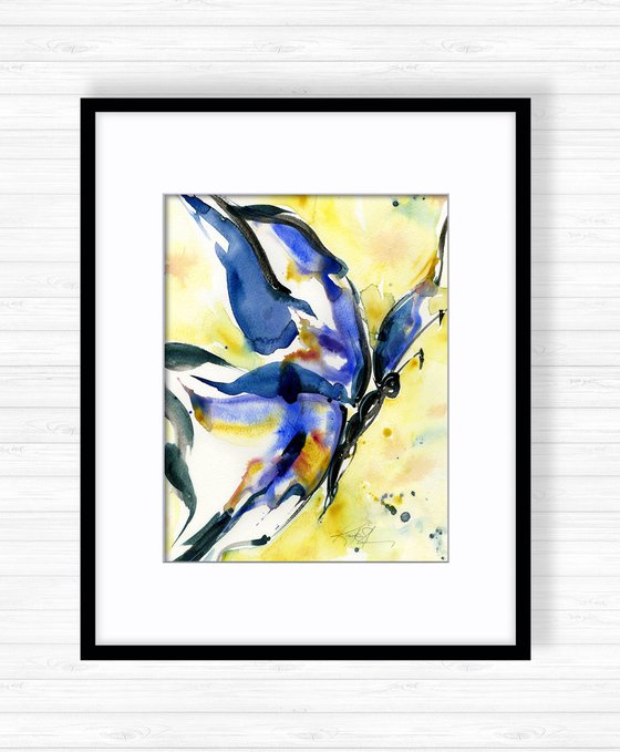 Butterfly Song No. 095 - Butterfly Watercolor Painting by Kathy Morton Stanion