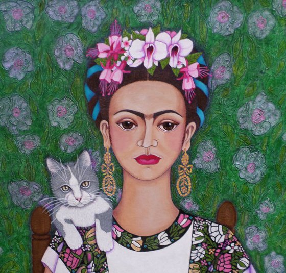 Frida cat lover