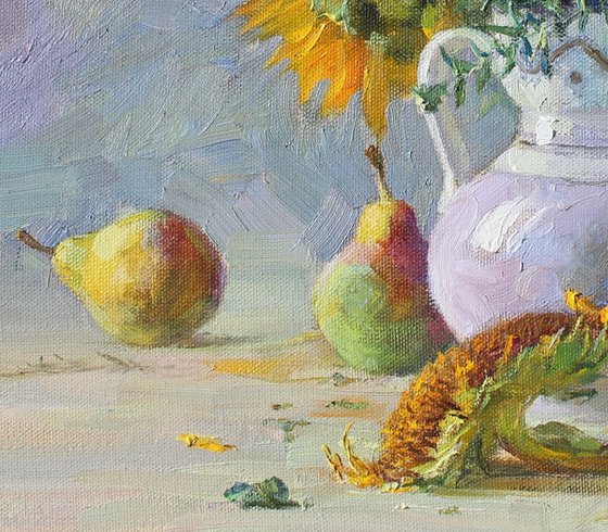 Still life with pears