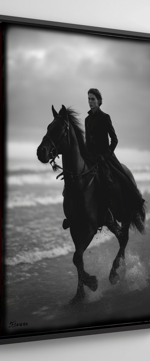 Lady and horse B0805L by Ksavera