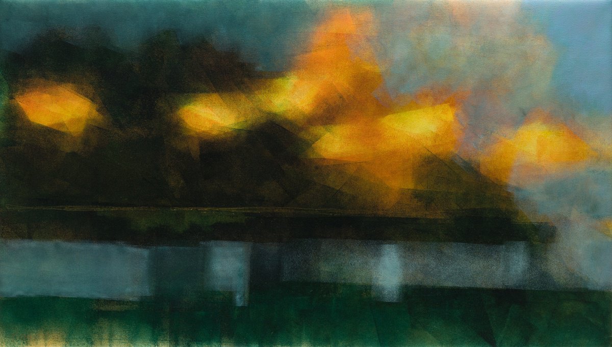 Urban And Pop Acrylic Painting , Urban Landscape By Fabienne Monestier, 34 X 20, Artwork For Sale On Artfinder