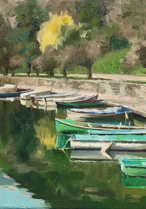 A Small Harbour in France by Ling Strube