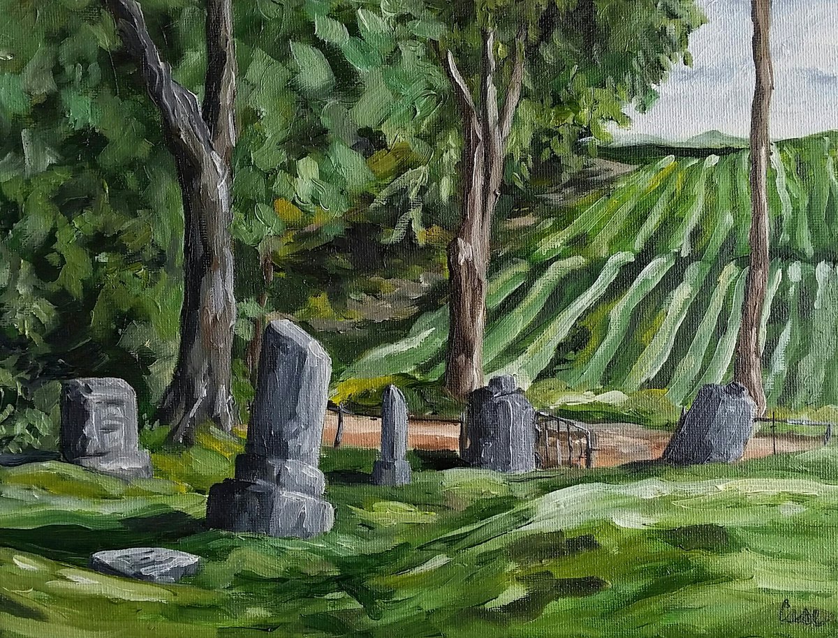 Impressionistic Landscape Oil Painting By Katrina Case, 14 X 11", Resting Place, Original Artwork