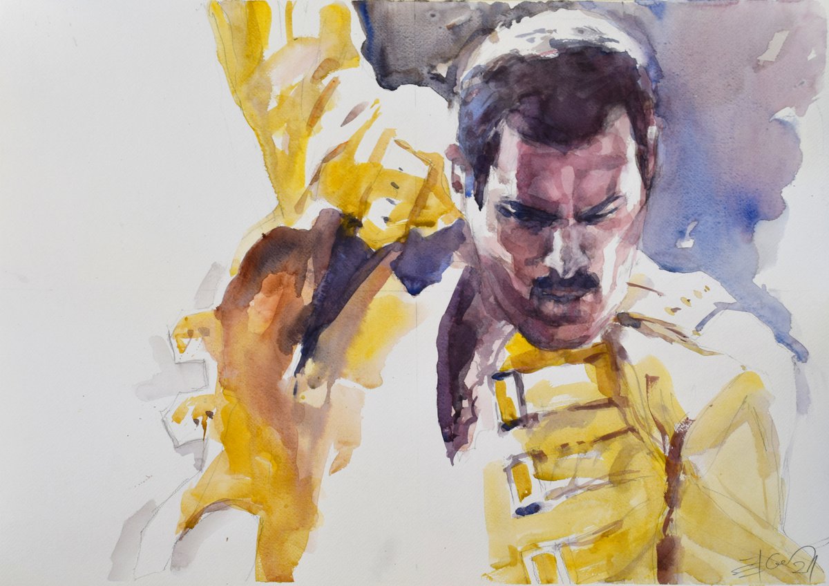 Freddie 2 by Goran igoli? Watercolors