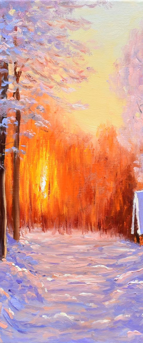 Frosty Sunset by Yulia Nikonova