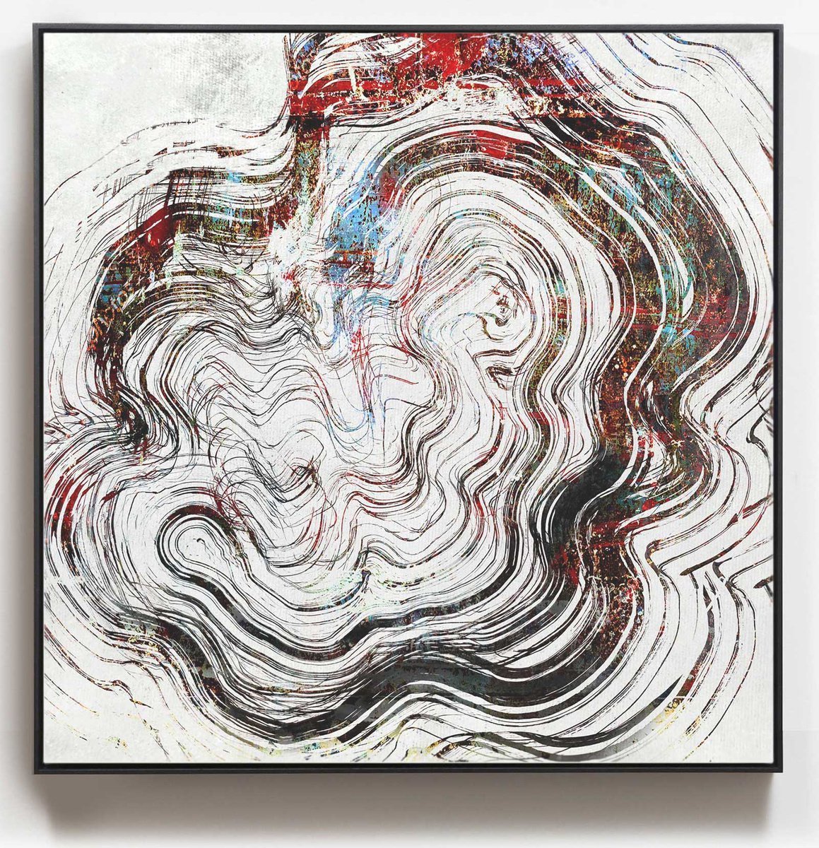 Organic Abstract Painting By Dario Moschetta, 31 X 31, Abstract Express 805.2021, Original Artwork