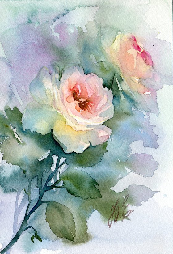 Triptych little roses