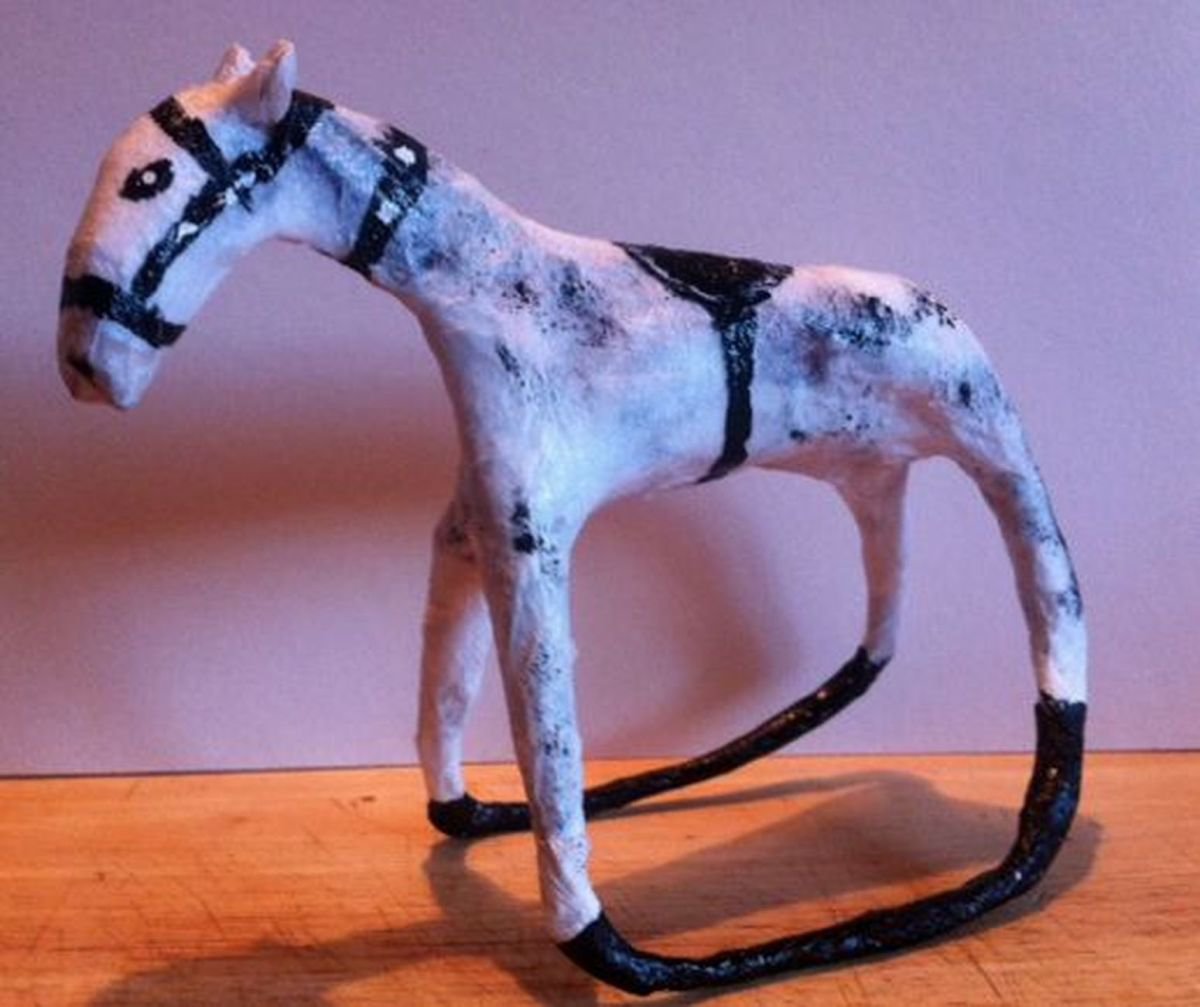 Rocking horse - paper mache by Paul Simon Hughes
