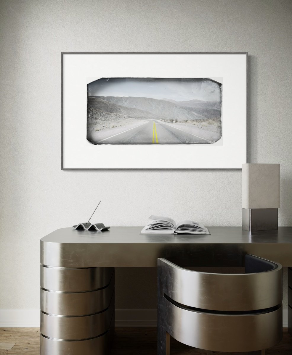 Photorealistic Photograph , Yellow Lines By Louise O