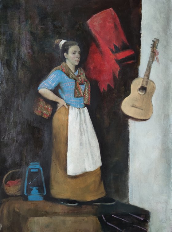 Portrait with a guitar