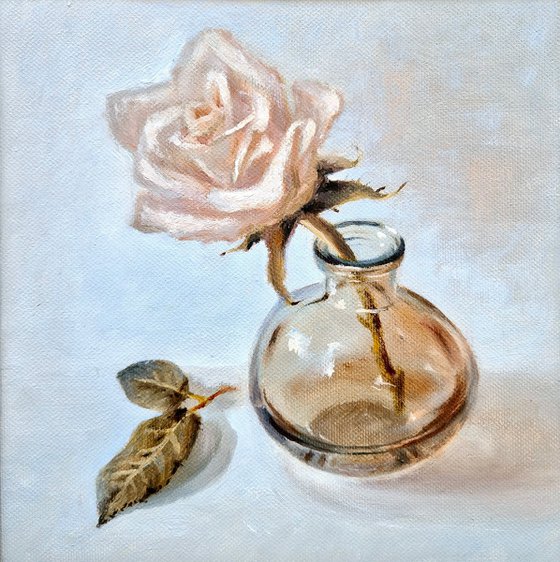 Rose in a Glass Vase