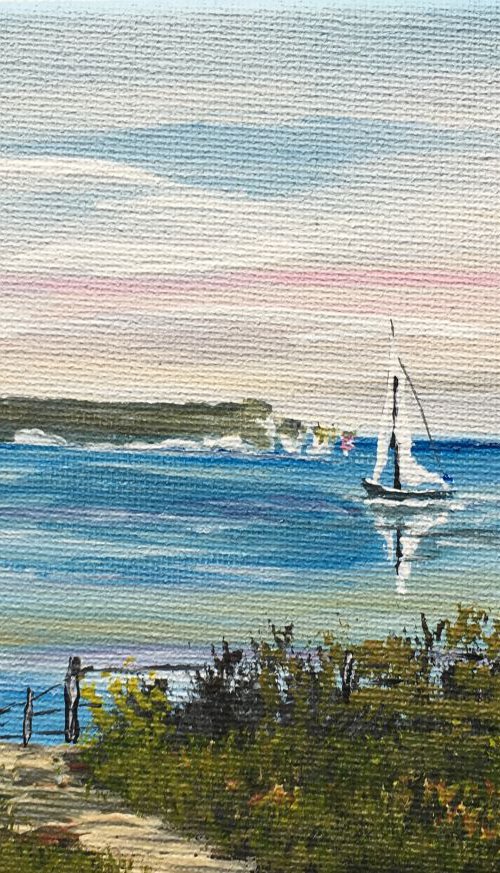 Isle of Wight on a mini canvas by Marja Brown