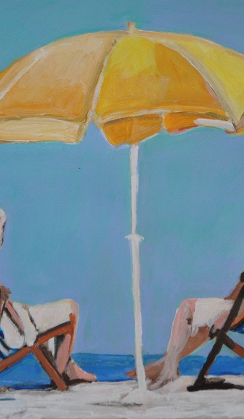 At the beach  / 55 x 36 cm by Alexandra Djokic