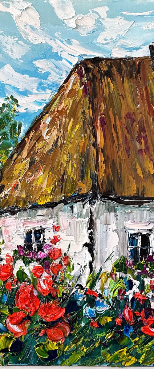 Old Dutch house with flowers by Oksana Fedorova