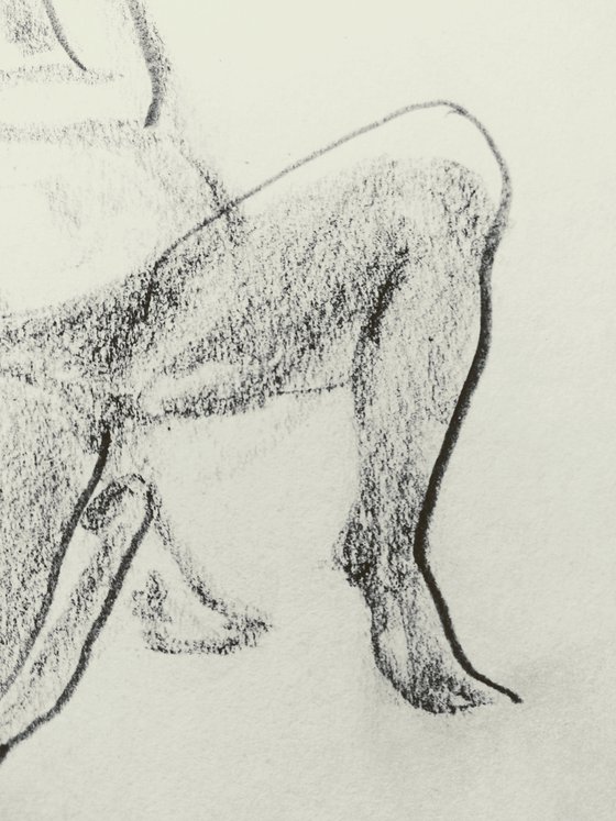 Nude. Original pencil drawing.