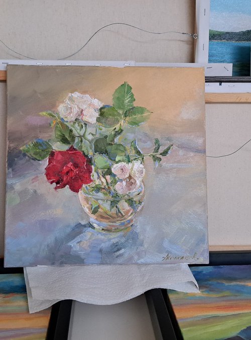 Wild roses (14x14'') by Alexander Koltakov