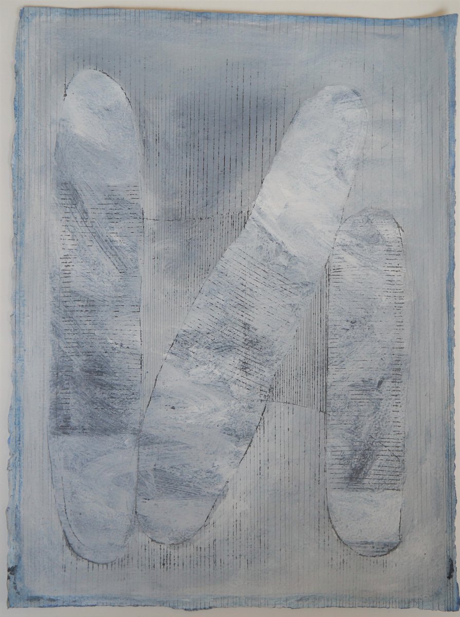 Organic Abstract Acrylic Painting By Anna Jannack, 11 X 15, Sponges Xi, Original Artwork