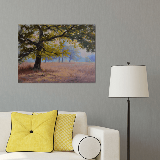 Autumn in an oak grove