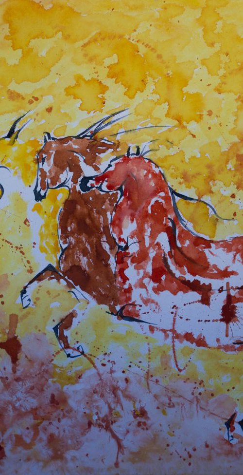 Horses on fire by Victor de Melo