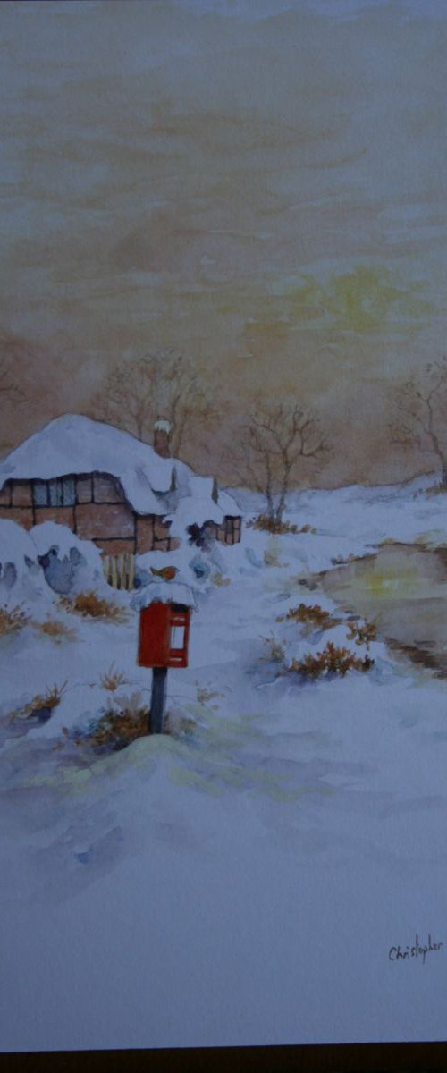 Cottage in the Snow by Christopher Hughes