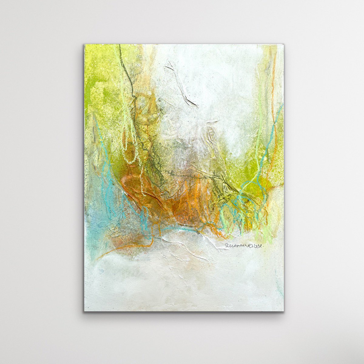 Abstract Acrylic Painting By Kirsten Schankweiler, 6 X 8", Symphony Of Nature No. 22, Original Artwork