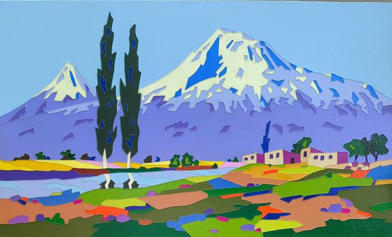 Mount Ararat and river