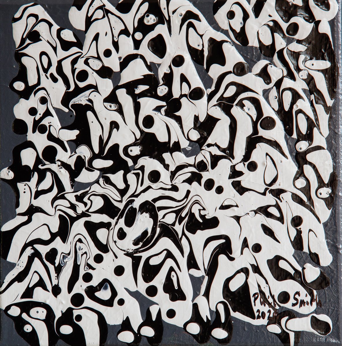 Monochrome Abstract 9 By Phil Smith, 12 X 12, Artwork For Sale On Artfinder