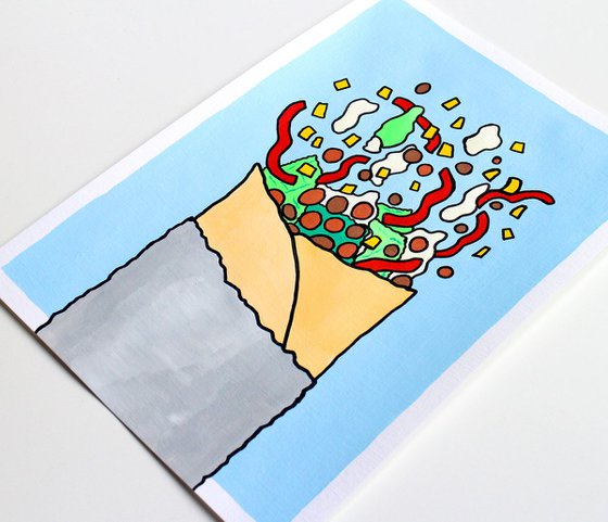 Burrito Mexican Food Painting