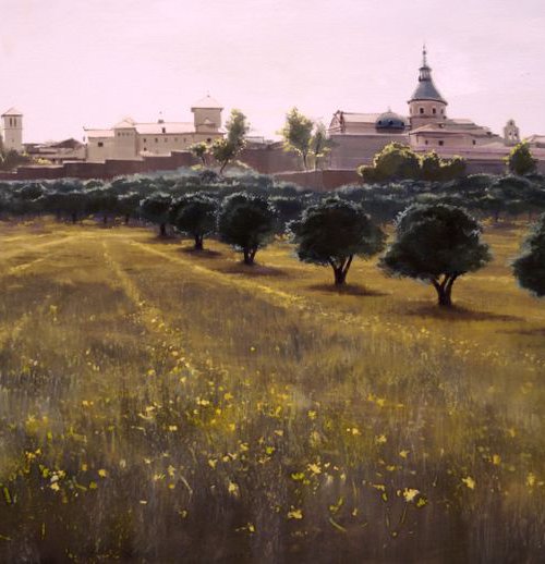 MONASTERY INMACULADA. Large painting. by Rafael Carrascal