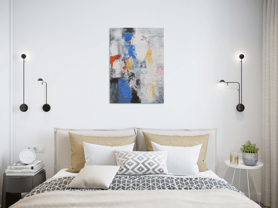 Composition with Blue and Black
