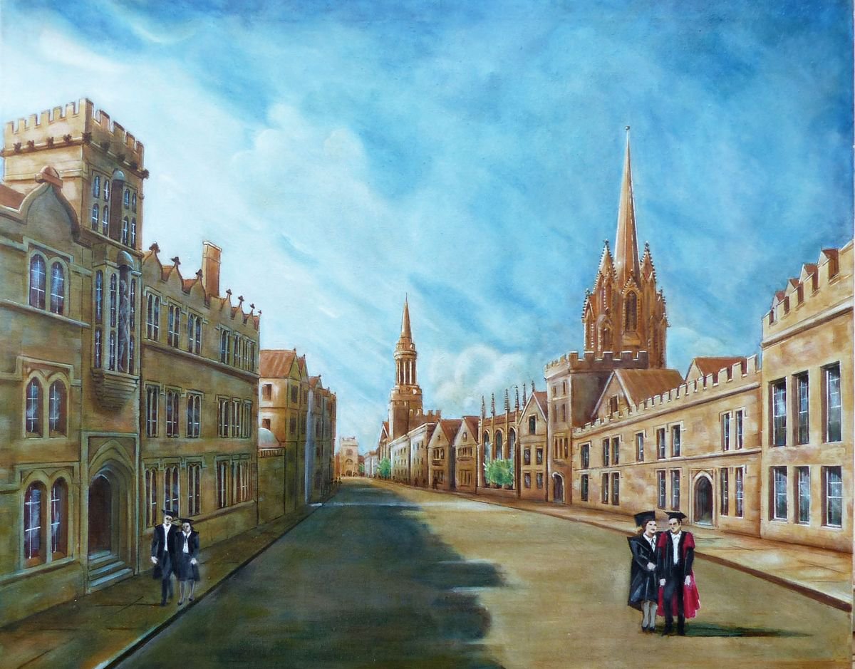 OXFORD HIGH STREET. LATE AFTERNOON by Gordon Whiting