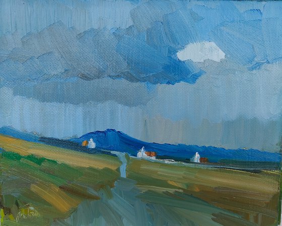 Landscape with cottages