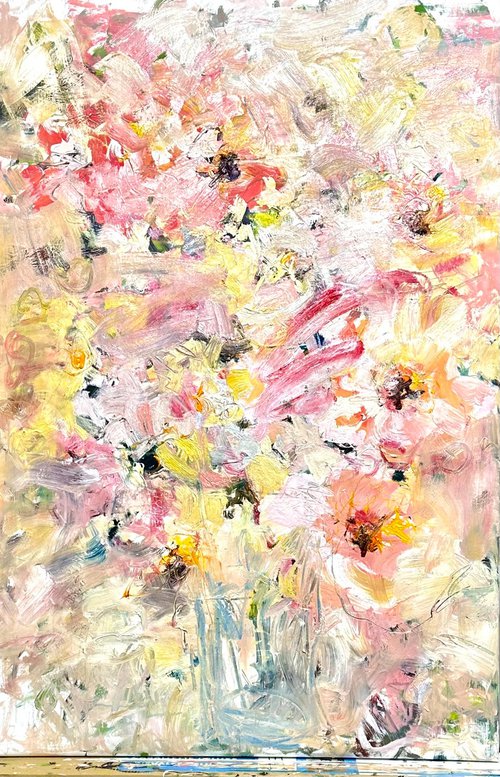 Pink flowers by Lilia Orlova-Holmes