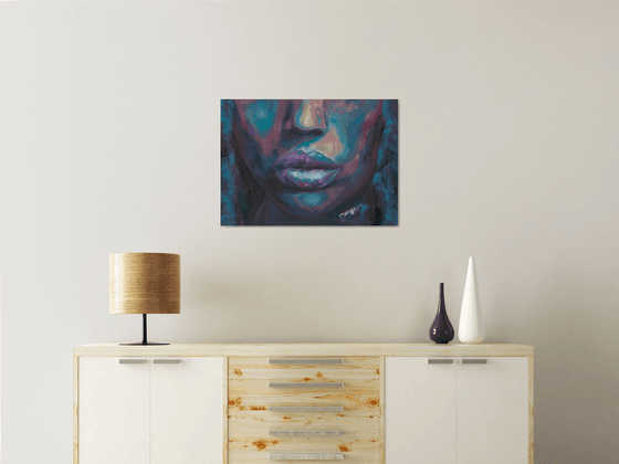 INFINITE - Modern colorful African woman wall art Colorful black female wall decor African culture gift