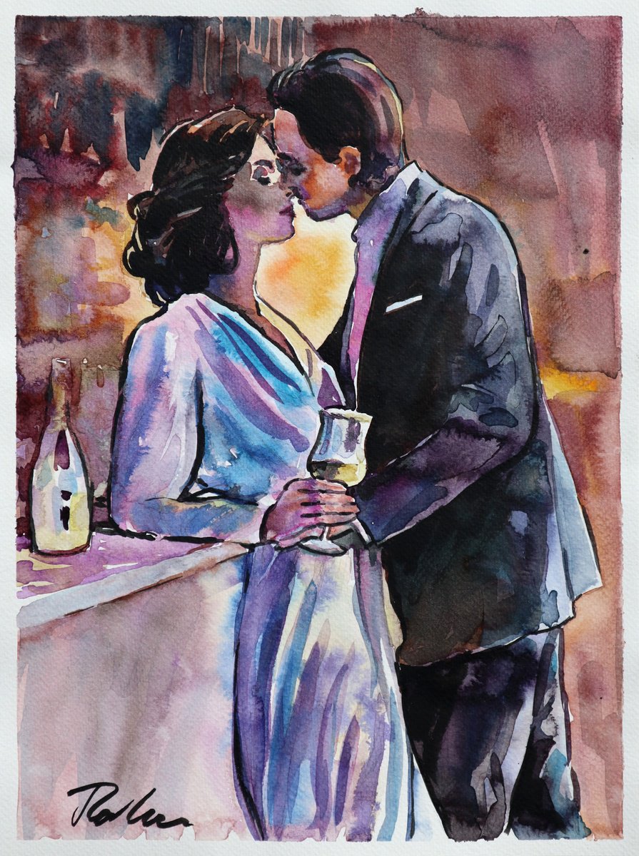 Urban And Pop Portrait Ink Drawing By Tashe, 12 X 16", "Give Me A Reason To Love You", Original Artwork