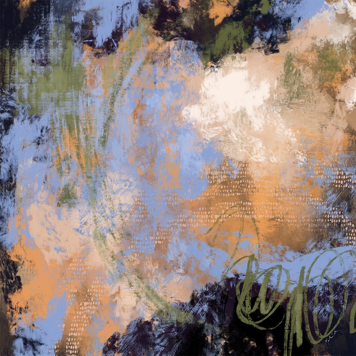 Abstract Giclee Print , Natural Rhythms By Melinda Macdonald, 36 X 36, Artwork For Sale On Artfinder