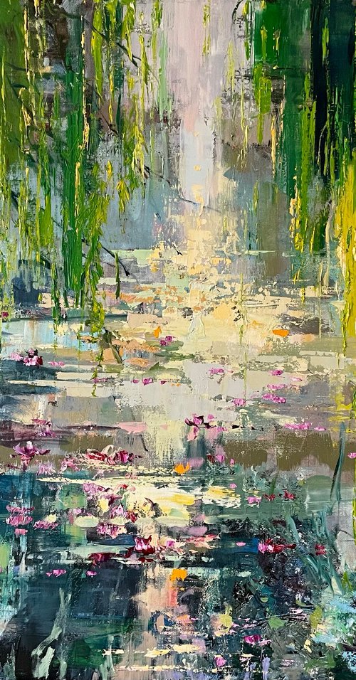 Reflection of Shimmering Lotus by Ewa Czarniecka