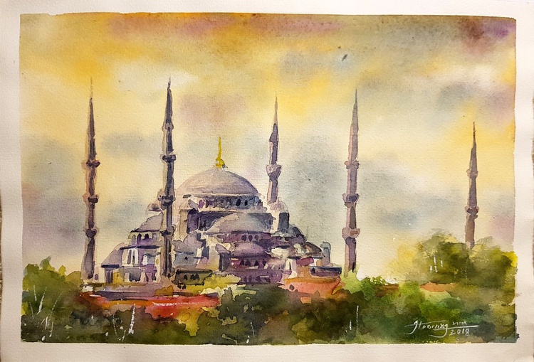 Blue Mosque Istanbul By Jamaleddin Toomajnia Artfinder
