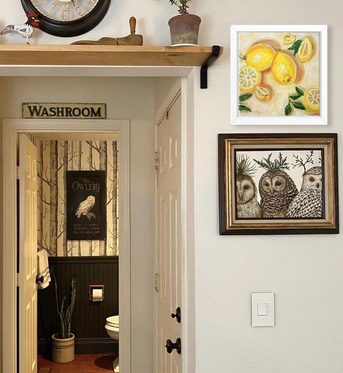 Impressionistic Botanical Oil Painting By Katia Ricci, 8 X 8", Lemons On Table, Original Artwork