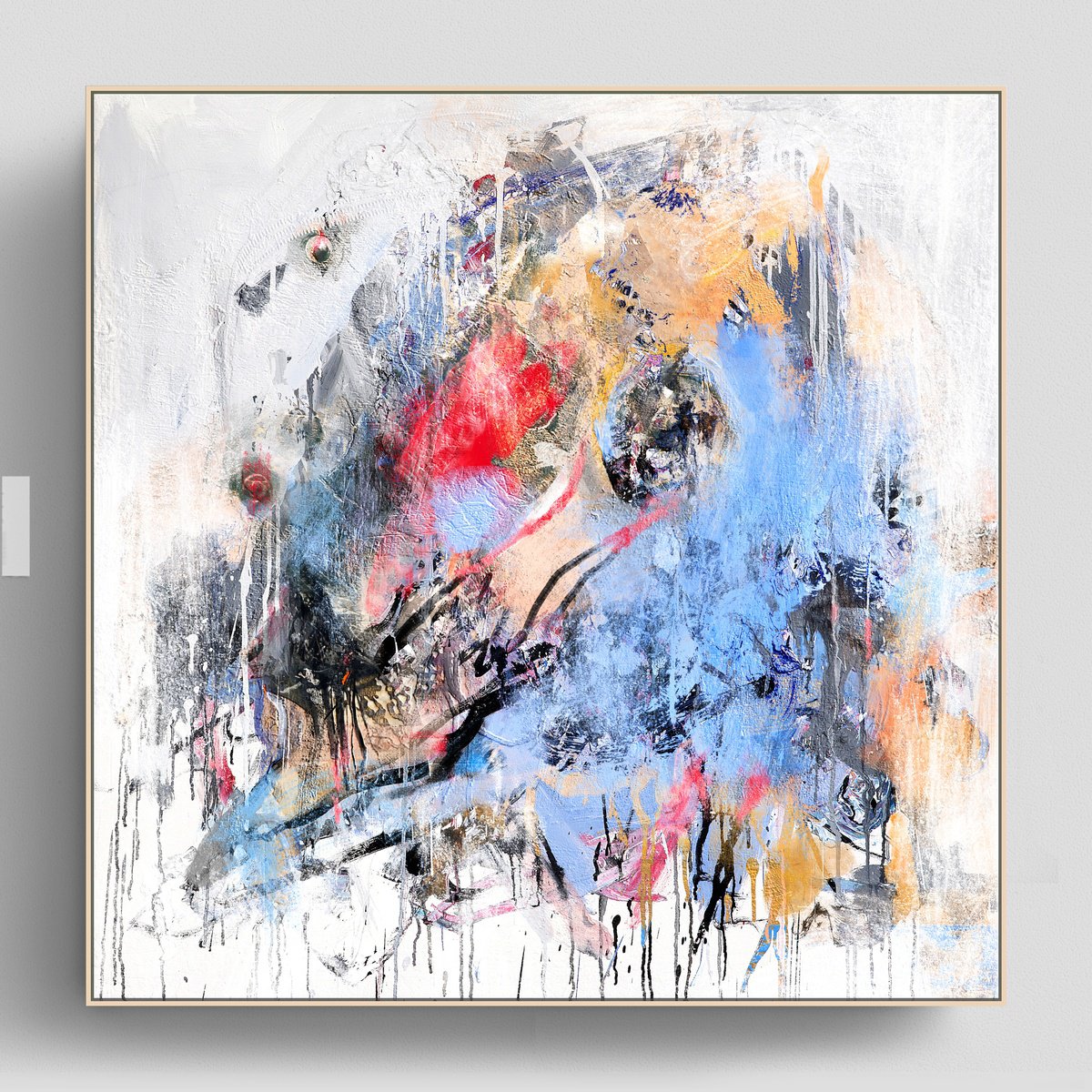 Organic Abstract Giclee Print By Adriano Ribeiro, 13 X 13, Learning A Bit, Original Artwork